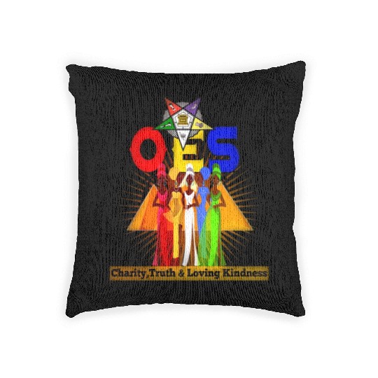 Order Of The Eastern Star Oes Ring Diva Sister'S Woven Pillows