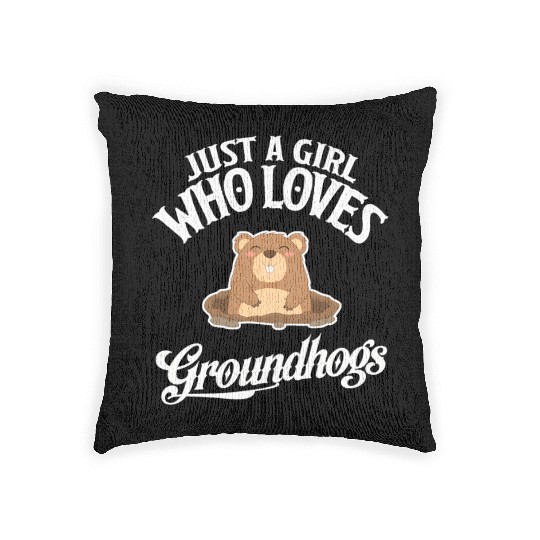 Who Loves Groundhogs Groundhog Woven Pillows