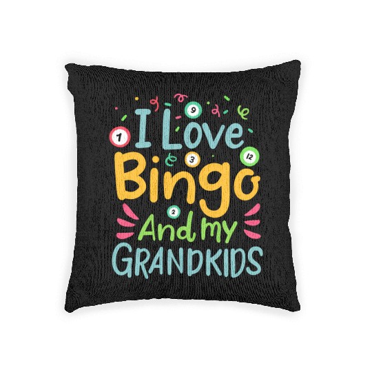 Bingo Grandma Or Grandpa Bingo And My Grand Woven Pillows