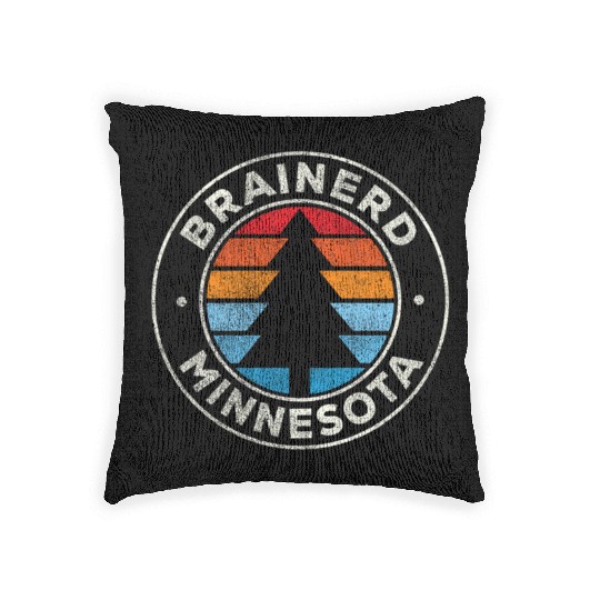 Brainerd Minnesota Mn 70S Woven Pillows