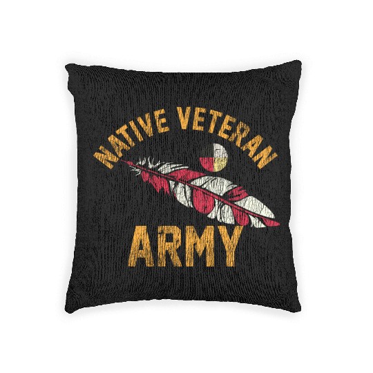 Native American Vietnam Veteran Woven Pillows