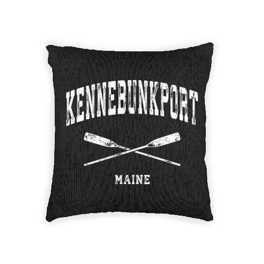 Kennebunkport Maine Nautical Crossed Oars Woven Pillows