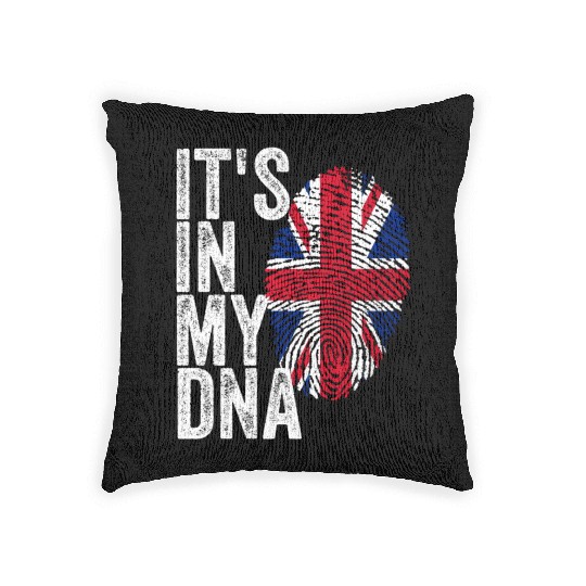 It'S In My Dna Uk Union Jack England Flag Eu Woven Pillows