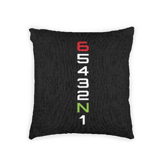 Motorcycle Shift Gear Pattern 1N23456 Woven Pillows