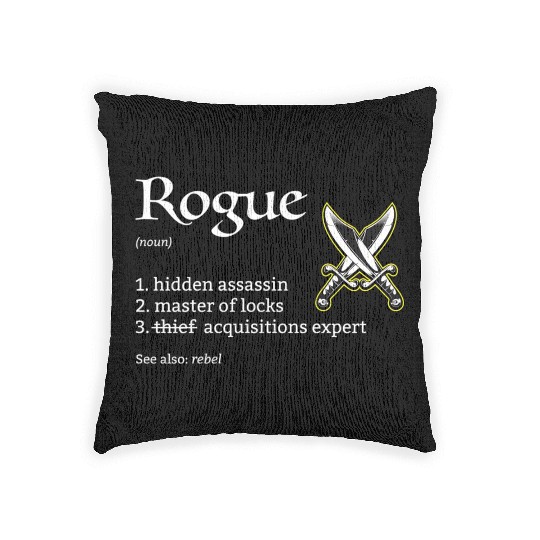 Rogue Class Definition Dungeons And Rpg Dragons Woven Pillows