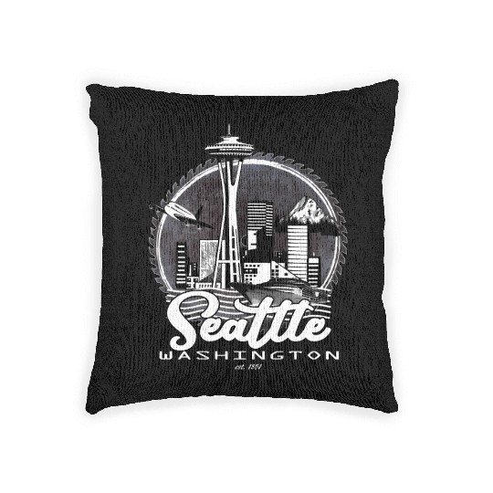 Seattle Pacific Northwest Emerald City Woven Pillows