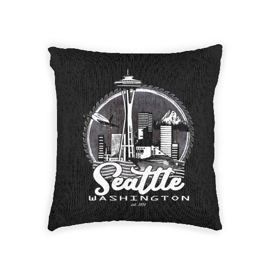 Seattle Pacific Northwest Emerald City Woven Pillows