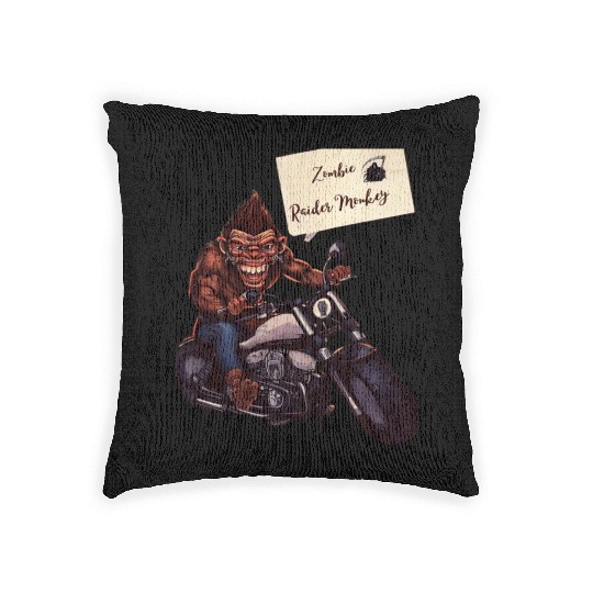 zombie Raider Monkey Woven Pillows