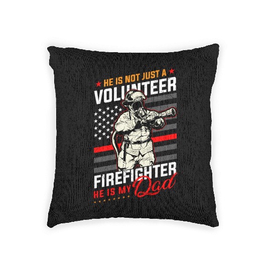 Proud Firefighter In A Fire Brigade Or Proud Woven Pillows