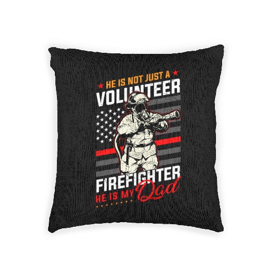Proud Firefighter In A Fire Brigade Or Proud Woven Pillows