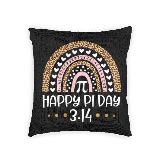 Happy Pi Day Mathematic Math Teacher Leopard Woven Pillows