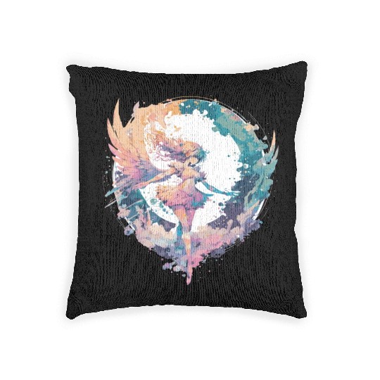 Watercolor Fairy Fairycore Grunge Pastel Goth Aest Woven Pillows
