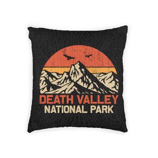 Travel Mountain Style Death Valley National Park Woven Pillows