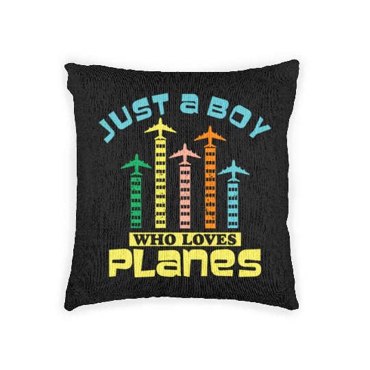 Just A Who Loves Planess Toddler Pilot Flying Woven Pillows