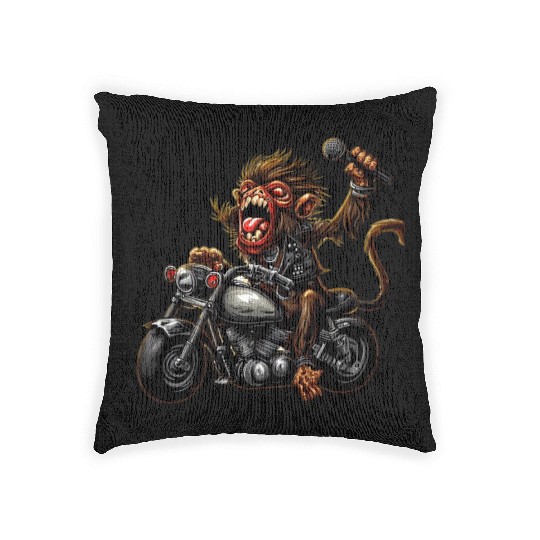 zombie Raider Monkey Woven Pillows