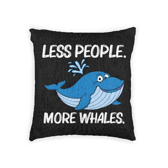 Whale For Orca Narwhal Blue Whales Woven Pillows