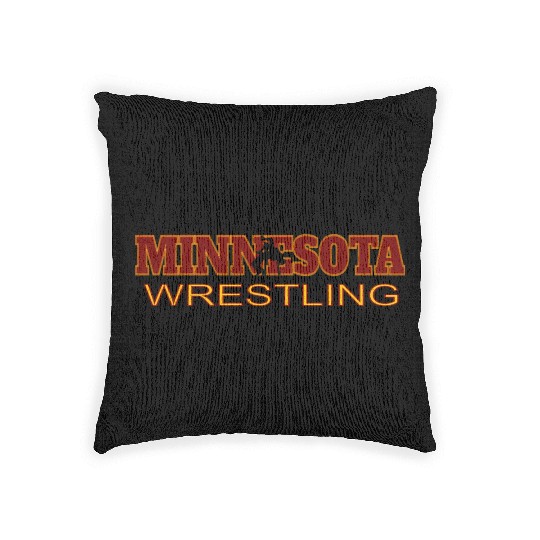 Minnesota Wrestling Freestyle Wrestler State Woven Pillows