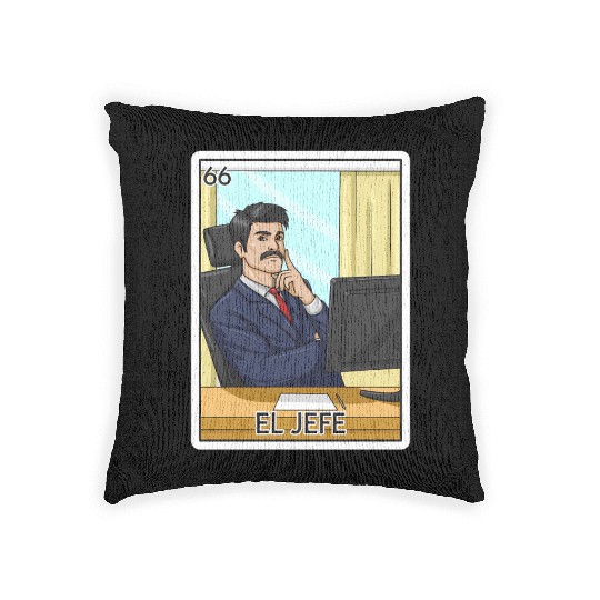 El Jefe The Boss Card Mecan Lottery The Chief Woven Pillows