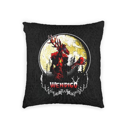 Wendigo New Monster inwalker Cryptid Evil Woven Pillows