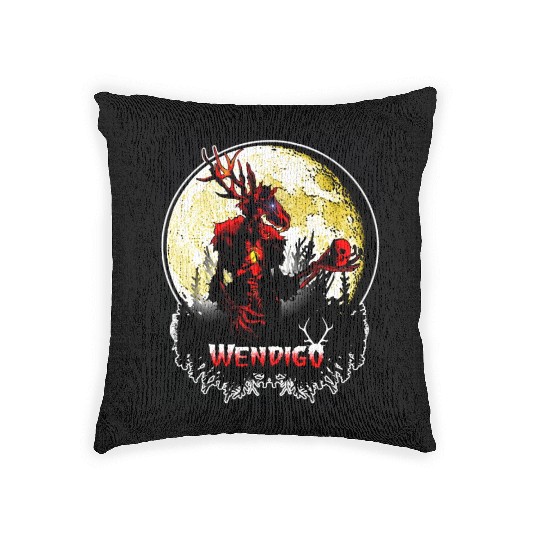 Wendigo New Monster inwalker Cryptid Evil Woven Pillows