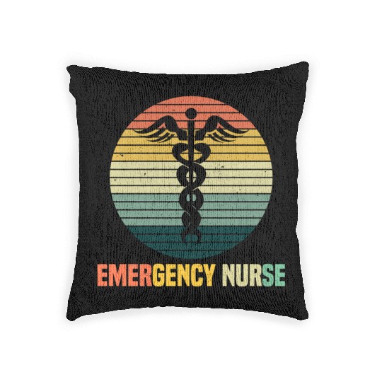 Emergency Room Nurse Er Nursing Woven Pillows