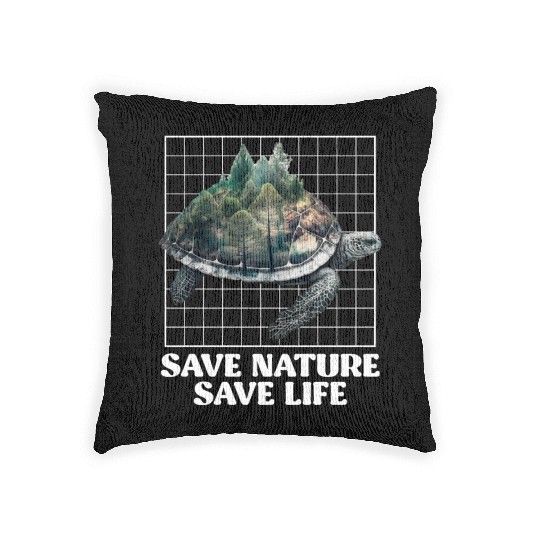 Save Nature protected species Environment Woven Pillows