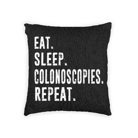 Gastroenterologist Colonoscopy Doctor Nurse Funny Woven Pillows