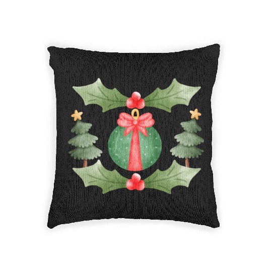 Sweet Merry Christmas Tree Woven Pillows