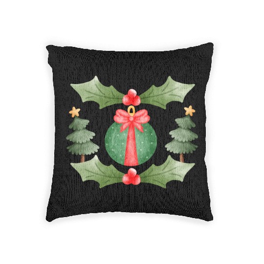 Sweet Merry Christmas Tree Woven Pillows