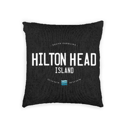 Hilton Head Island South Carolina Beach Waves Woven Pillows