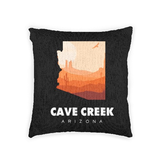 Caving Cave Creek Arizonna For Caveman Hiker Woven Pillows
