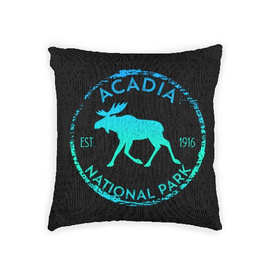 Acadia National Park Np Maine Moose Woven Pillows