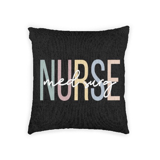 Medical-Surgical Nursing Boho Med Surg Nurse Woven Pillows