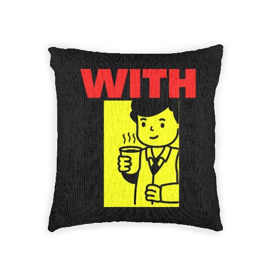 just me with my coffee , classic coffee , mug Woven Pillows