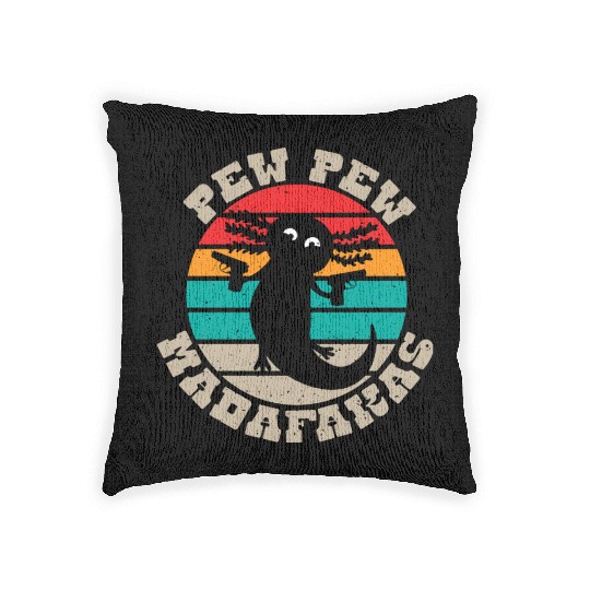 Axolotl Fan Axolotl Pew Pew Madafakas Woven Pillows