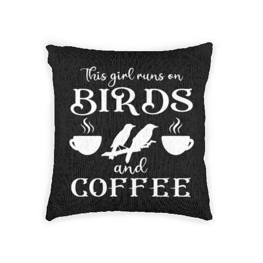 Bird Coffee birding Woven Pillows
