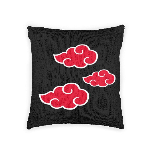 Ninja Red Clouds Anime Woven Pillows