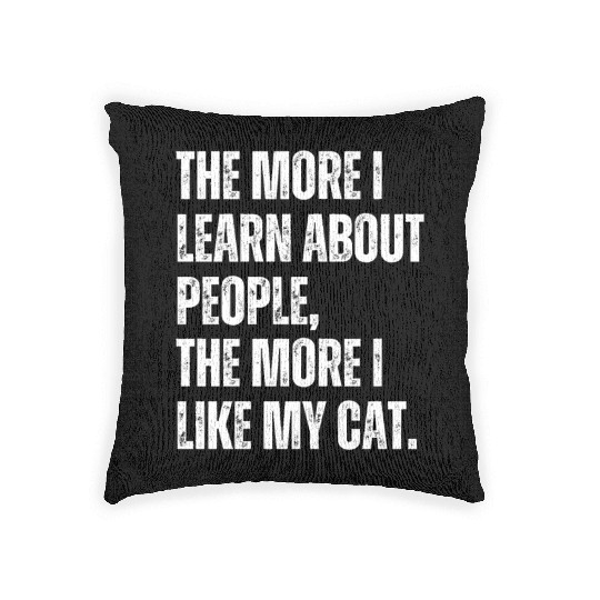 Funny Cat Lover Woven Pillows - Embrace the Feline Love