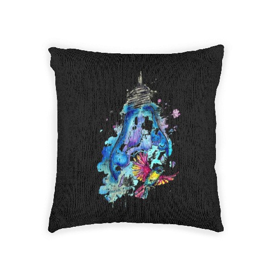 Bird In Lightbulb Woven Pillows