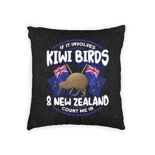 Bird Lover Endangered Species Kiwi Bird Woven Pillows