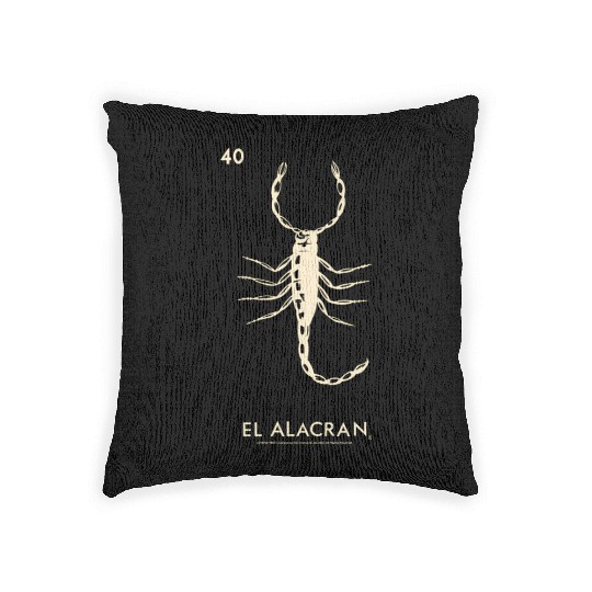 Loteria El Alacran Scorpion Woven Pillows