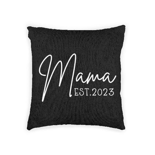 Mama Est 2023 Pocket Promoted To Mama Pregnancy Woven Pillows