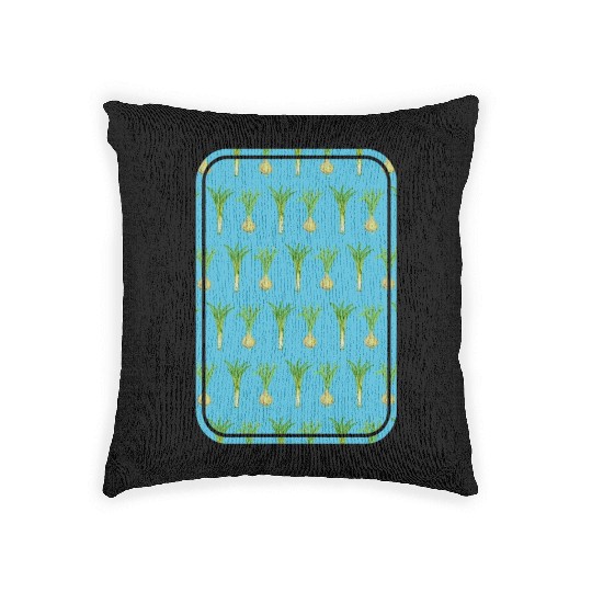 leek and onion pattern Woven Pillows