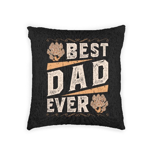 Best Dad Mushroom Hunter Morel Mushroom Woven Pillows