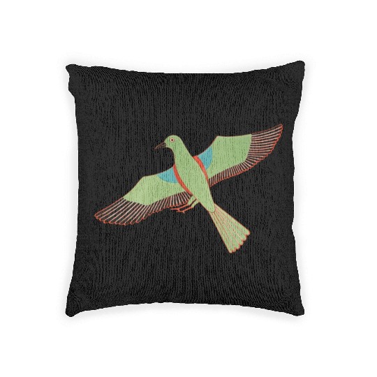 Bird Paintings Woven Pillows