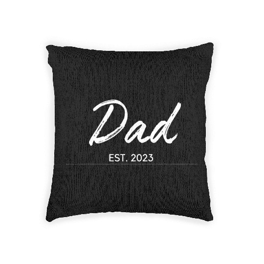 DAD EST.2023, Daddy To Be Woven Pillows