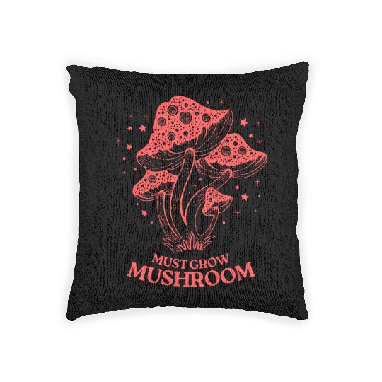 cool Mushroom farmer Woven Pillows