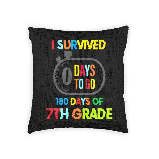 I Survived 180 Days of 7th Grade Woven Pillows