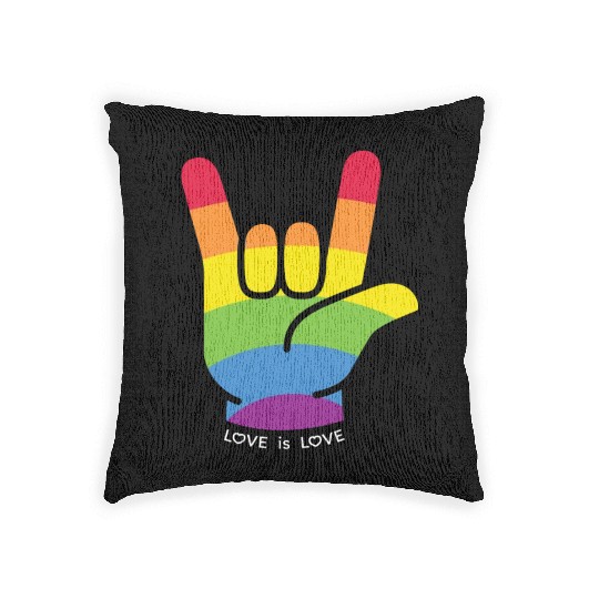 Love is Love Gift Ideas for LGBTQIA+ Pride Month Woven Pillows