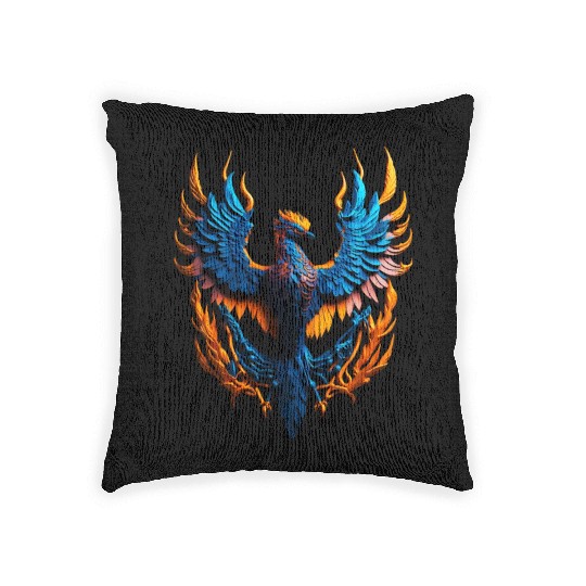 Neon Phoenix Woven Pillows